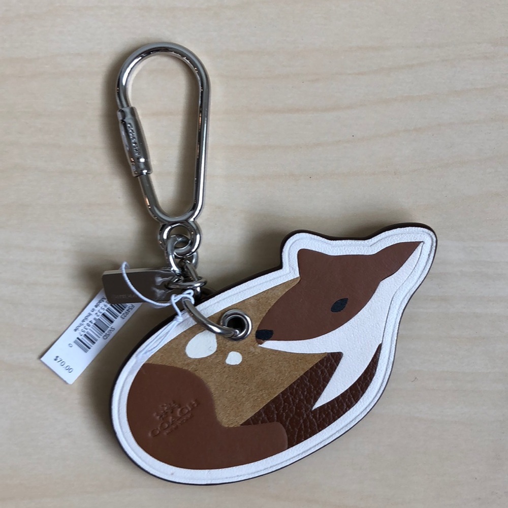 Coach fox keychain